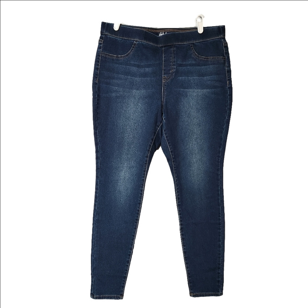 NWOT Style & Co pull on blue Denim jeggings leggings jeans womens size 14w